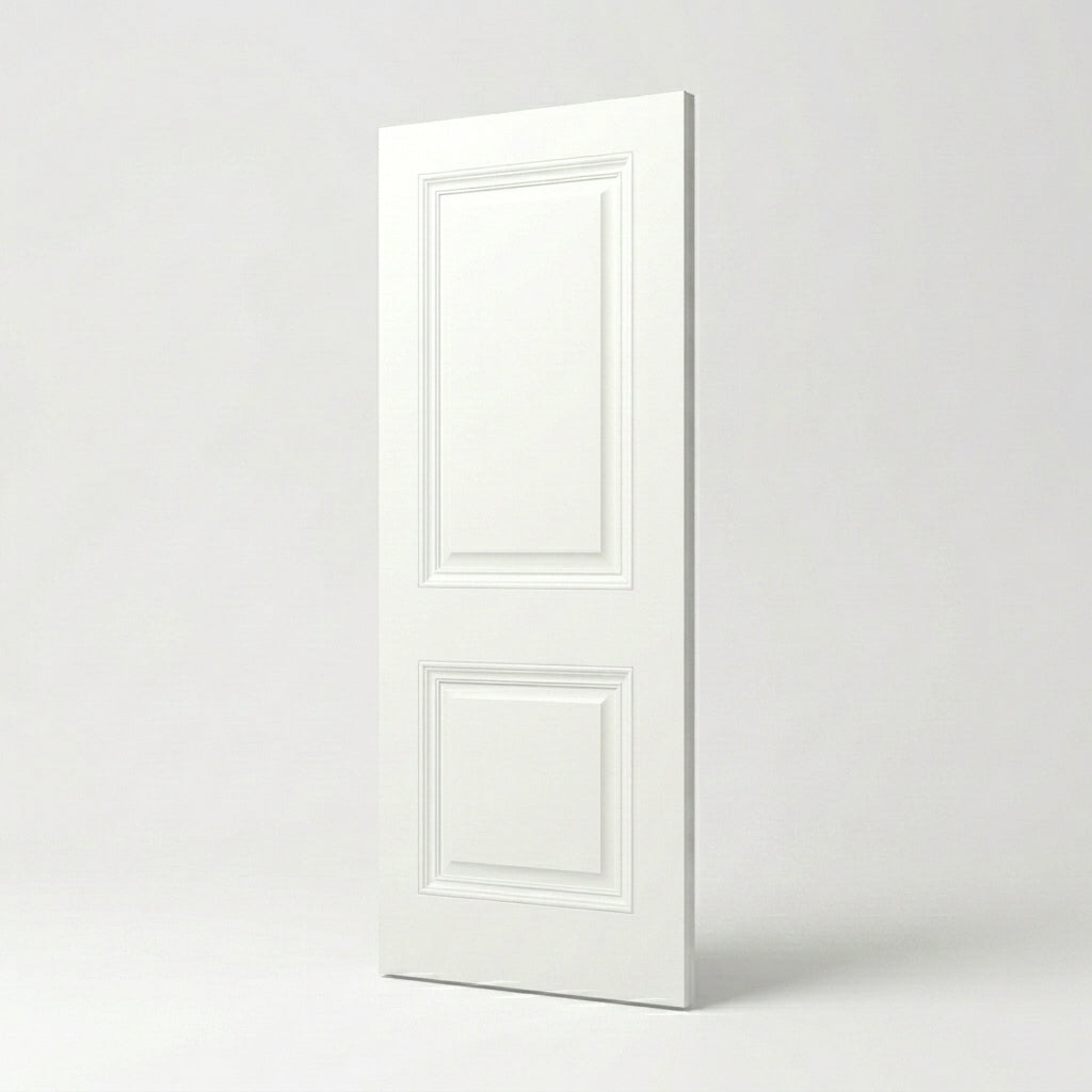 2 Panel Victorian Style Whiute Door White Background