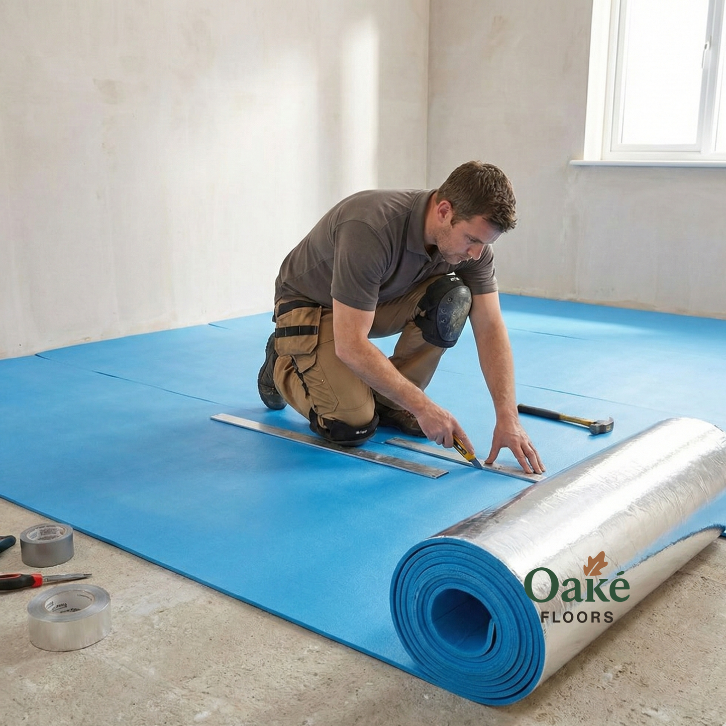 ACOUSTIC BLUE FLOORING UNDERLAY 3mm 17mt roll