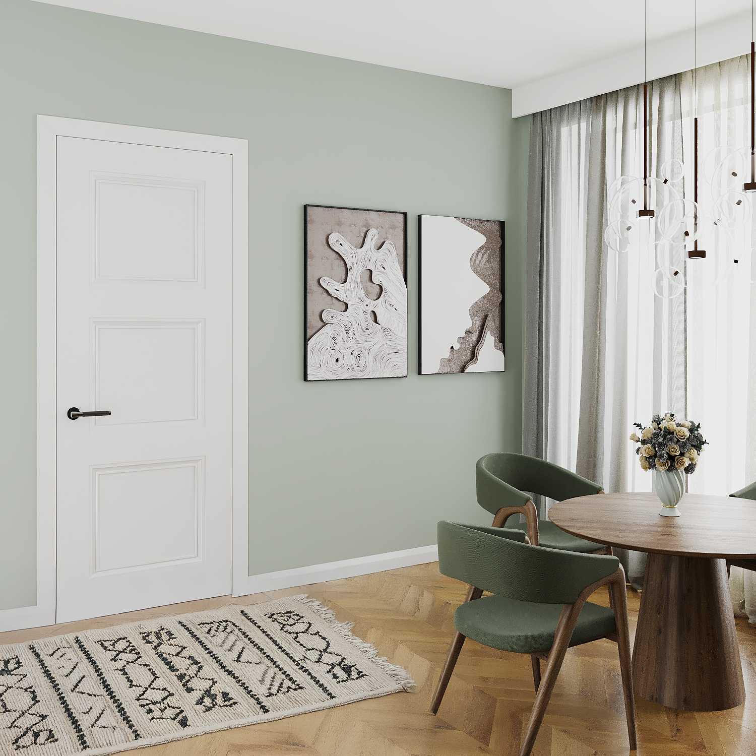 3 Panel Victorian Style Primed White Internal Door WC16