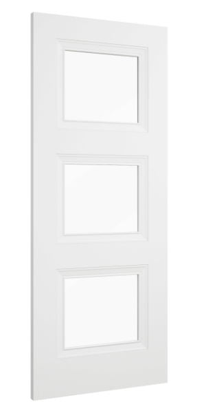 3_Panel_Victorian_Style_Primed_White_Internal_Door_WC16_Frosted_Glass