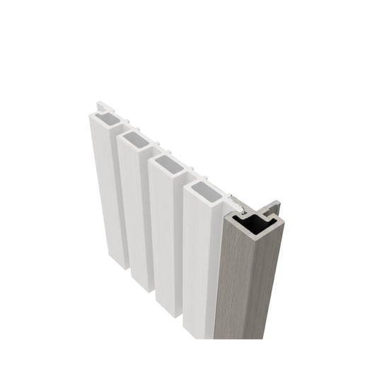 Composite cladding and decking corner trims - profile view