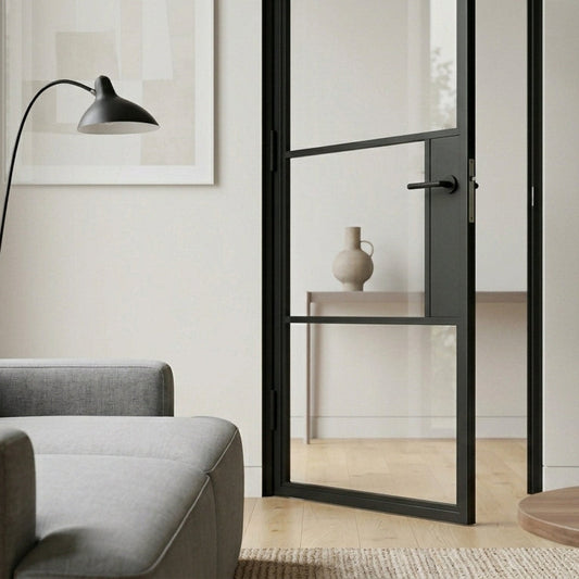 4 Panel Glass Crittal Door Close Up
