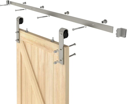 Barn Door Slider Single Door Satin Nickle