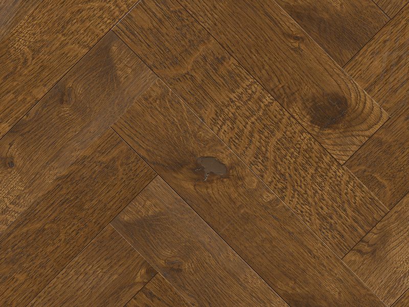 90mm x 450mm Herringbone Albury Oak stained brushed UV matt lacquered engineered oak flooring