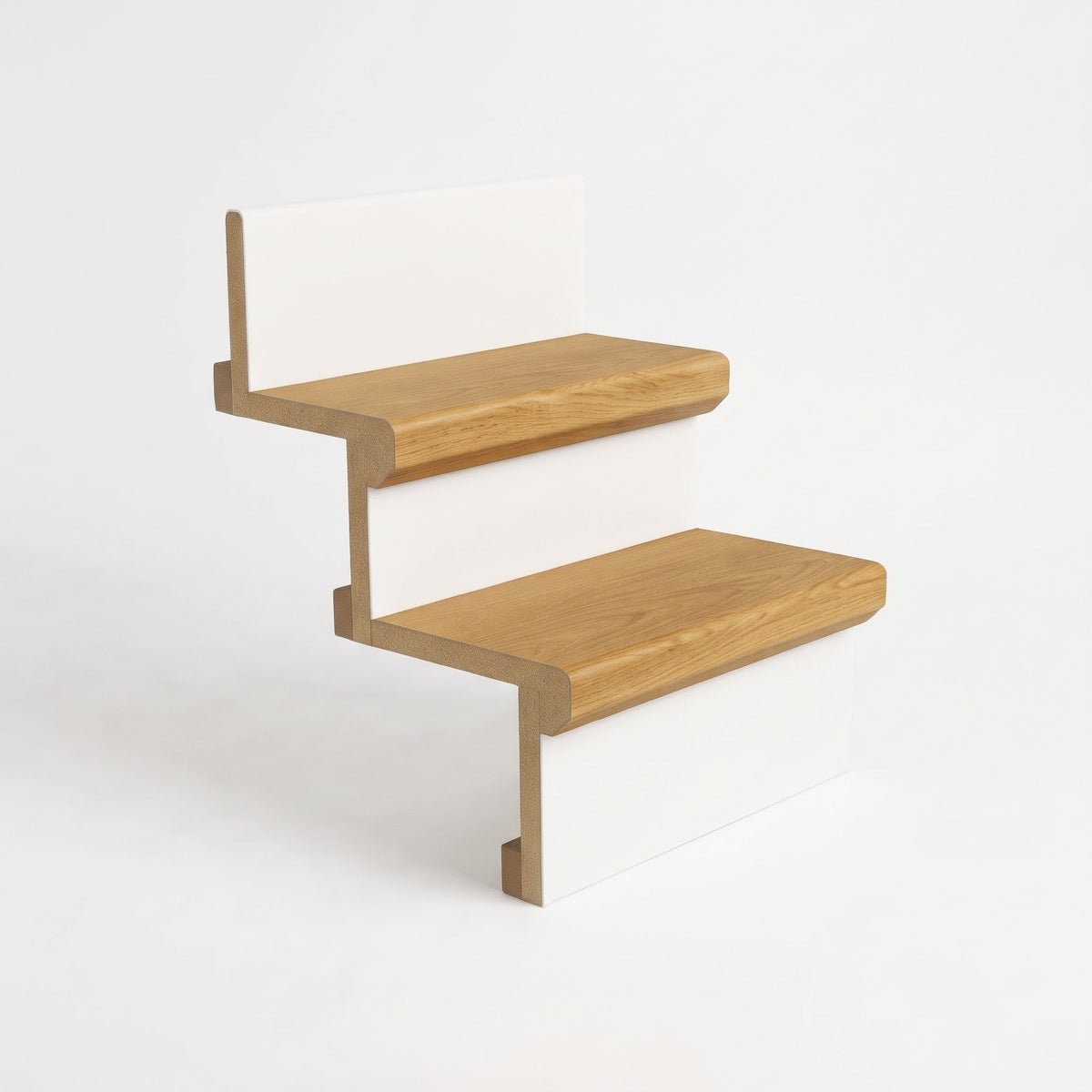 American Oak laminate stair cladding steps on a staircase