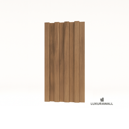 Fluted slat wall panelling Amsterdam Walnut - detail