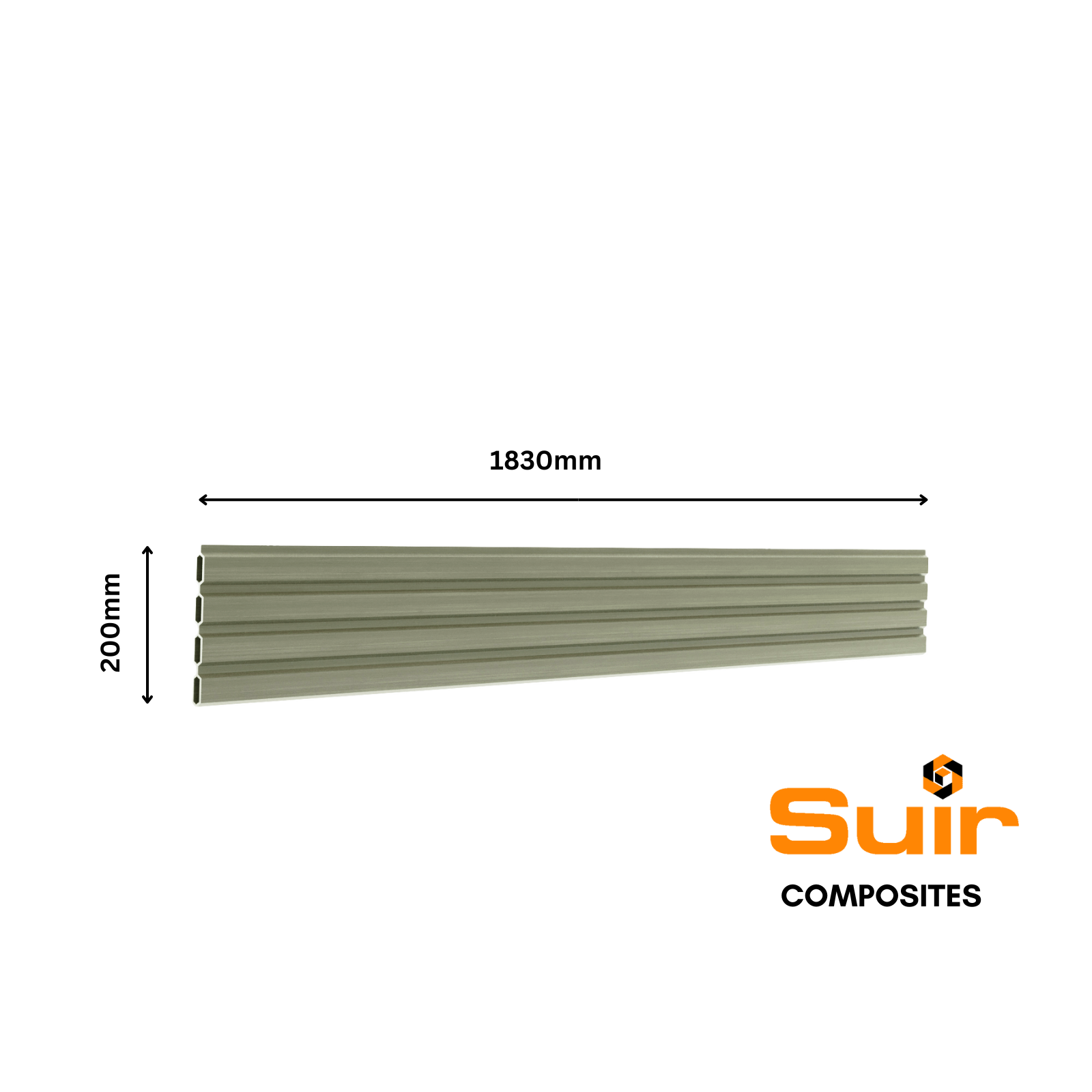 Antique Composite Fencing Slatted Style 