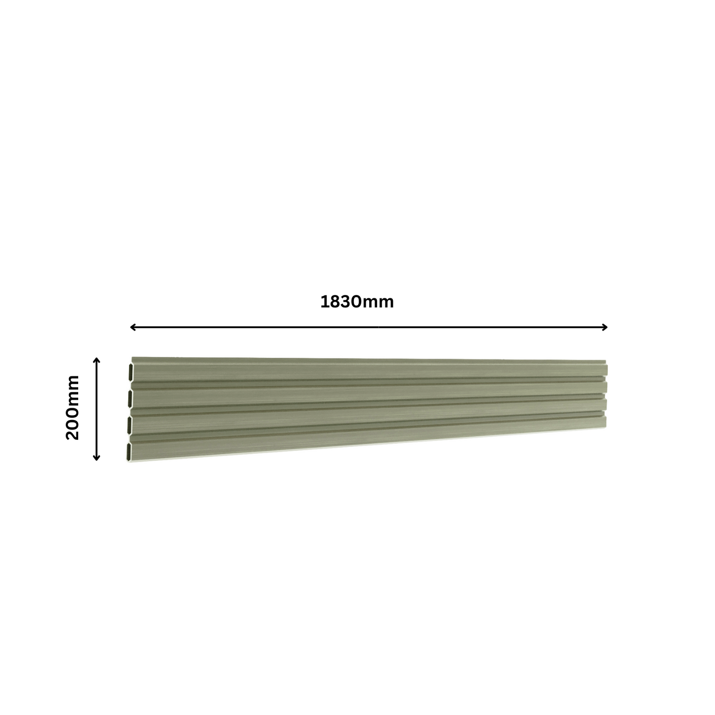 Composite fencing antique - slatted style detail