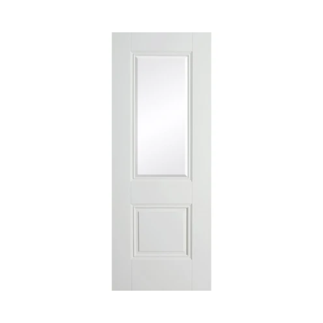 Arnhem white 2 Panel Shaker Clear Glass