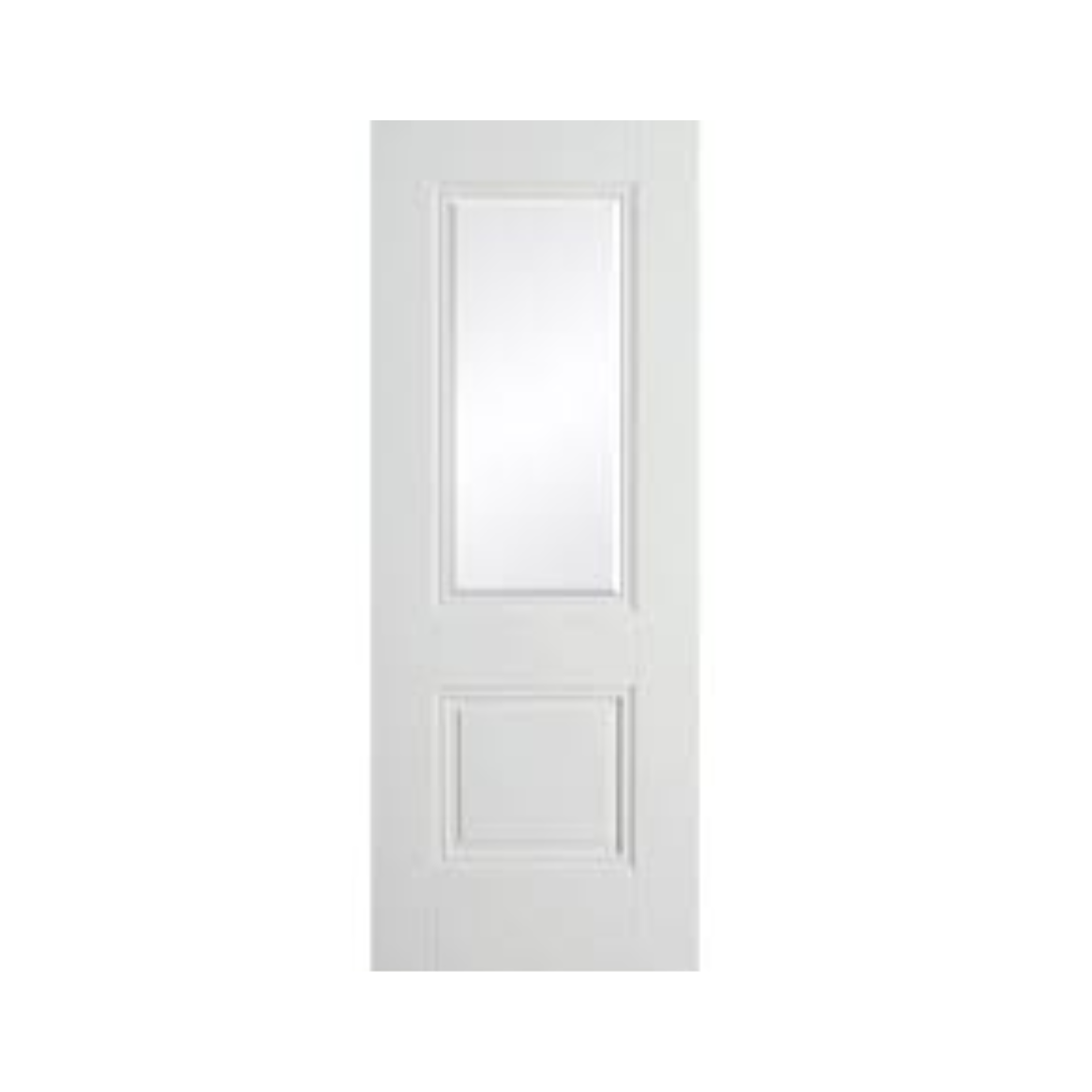 Arnhem white 2 Panel Shaker Frosted Glass Door