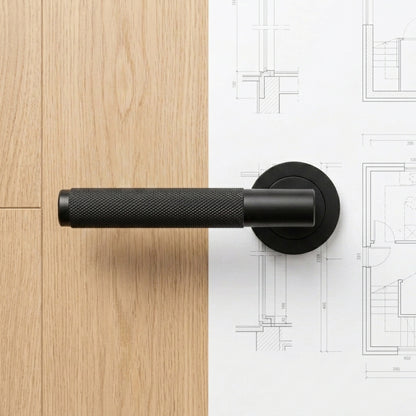 Athens Matt Black Internal Wooden Door Handle