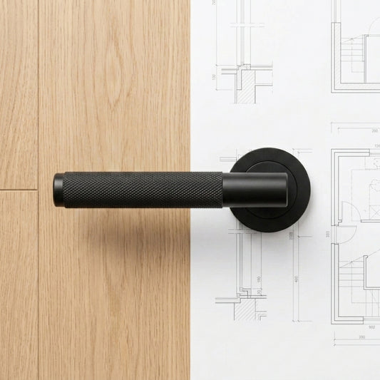 Athens Matt Black Internal Wooden Door Handle
