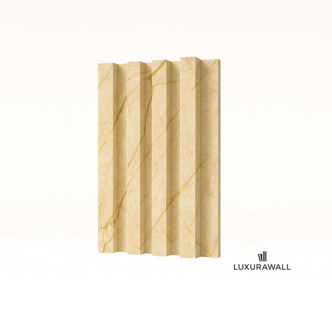 Fluted slat wall panelling Berlin Beige - detail
