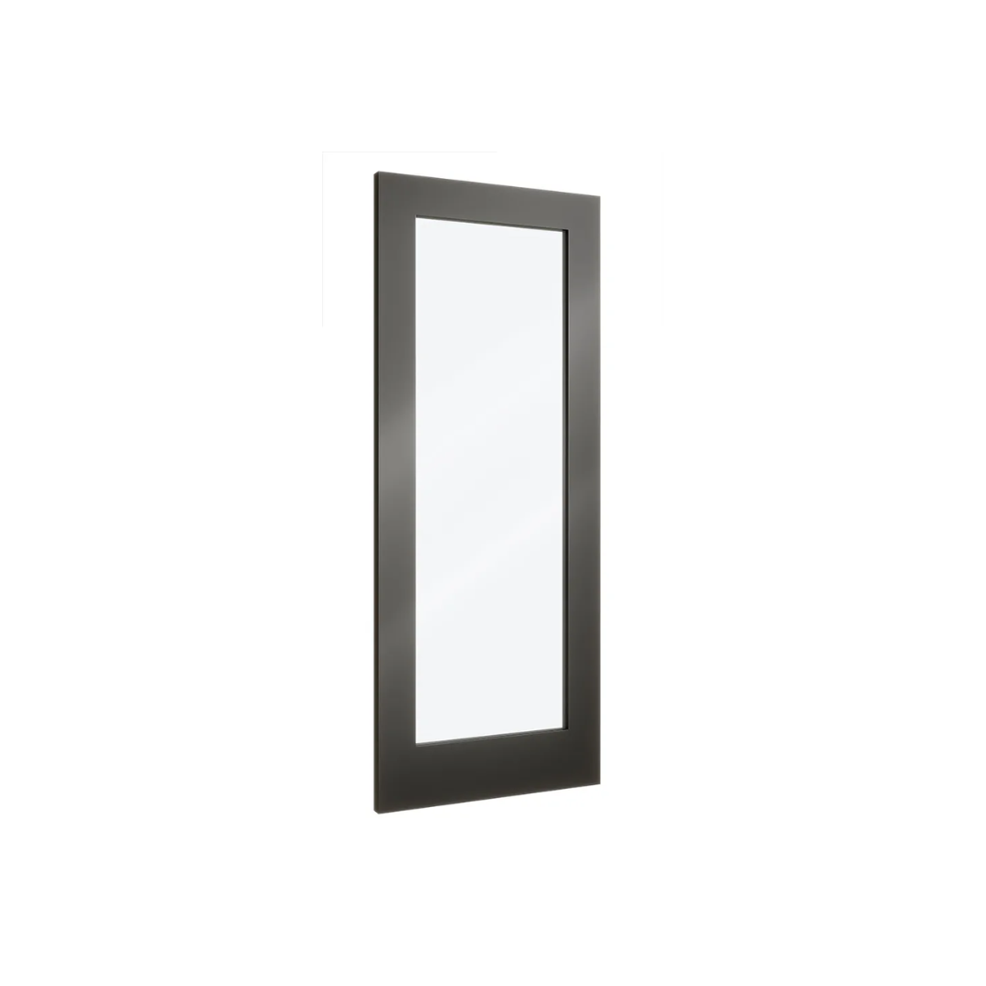 Black Shaker Frosted Glass Internal Door