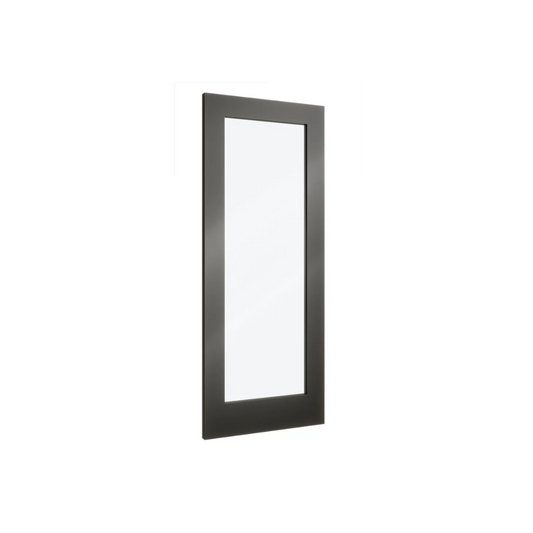 Black Shaker Frosted Glass Internal Door