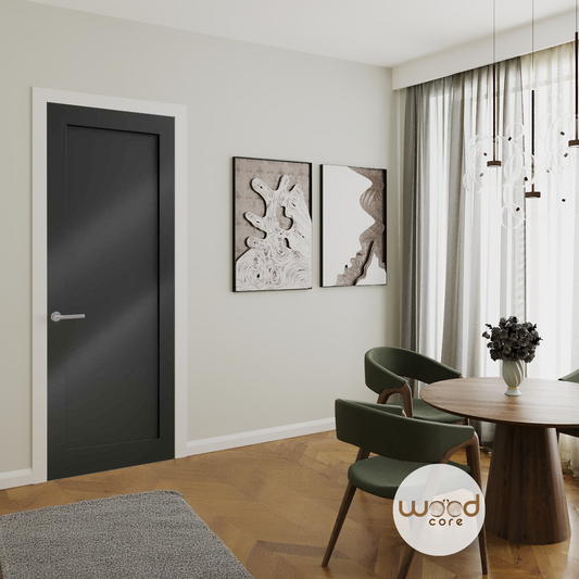 Black Shaker Premium Primed Internal Door WC15