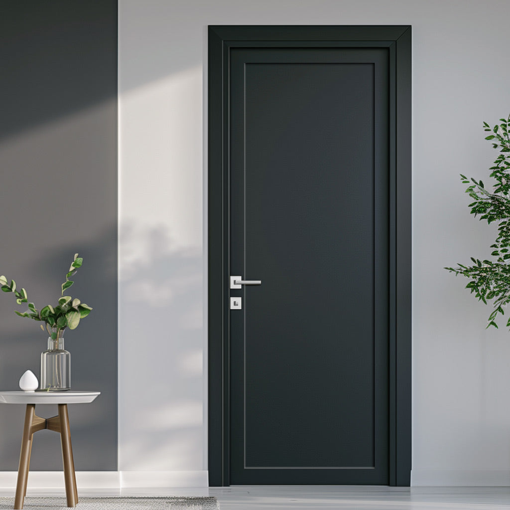 Black Shaker Solid Internal Door WC21