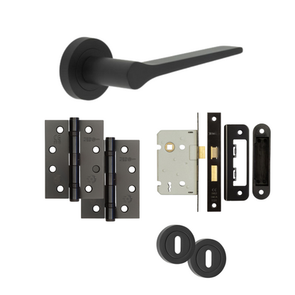 Cambridge Matt Black Internal Door Handle Sets