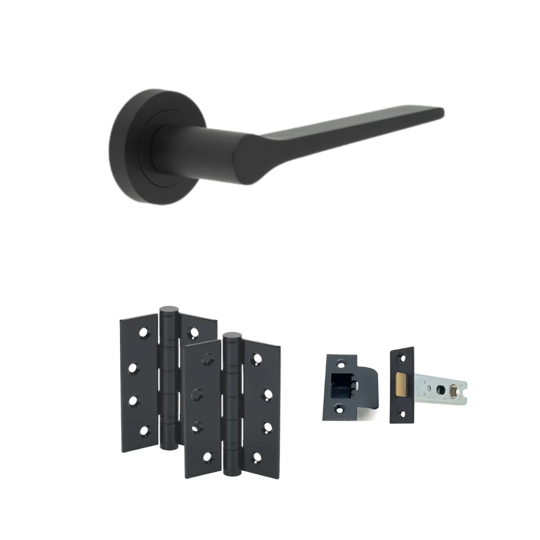 Cambridge Matt Black Internal Door Handle Sets