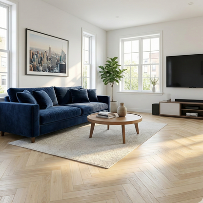 Canadian Oak SPC herringbone flooring - main image