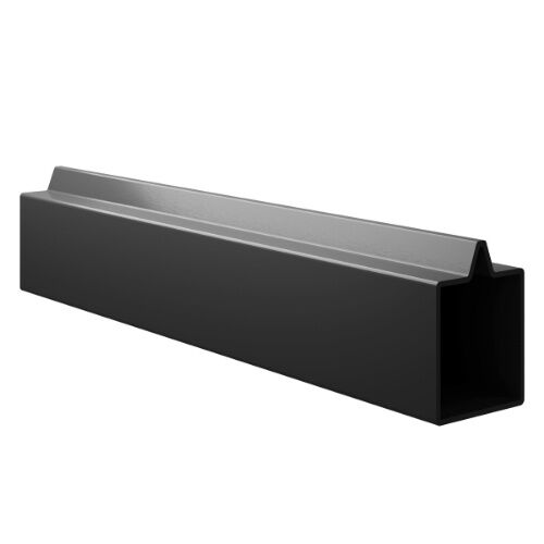 Composite fencing bottom rail aluminium - stone grey