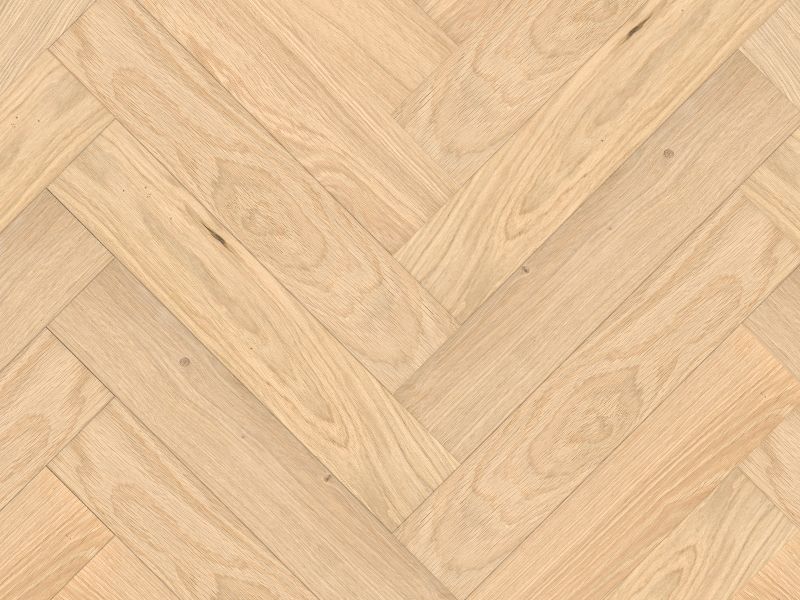 120mm x 600mm Herringbone Charleston Oak unfinished engineered oak flooring