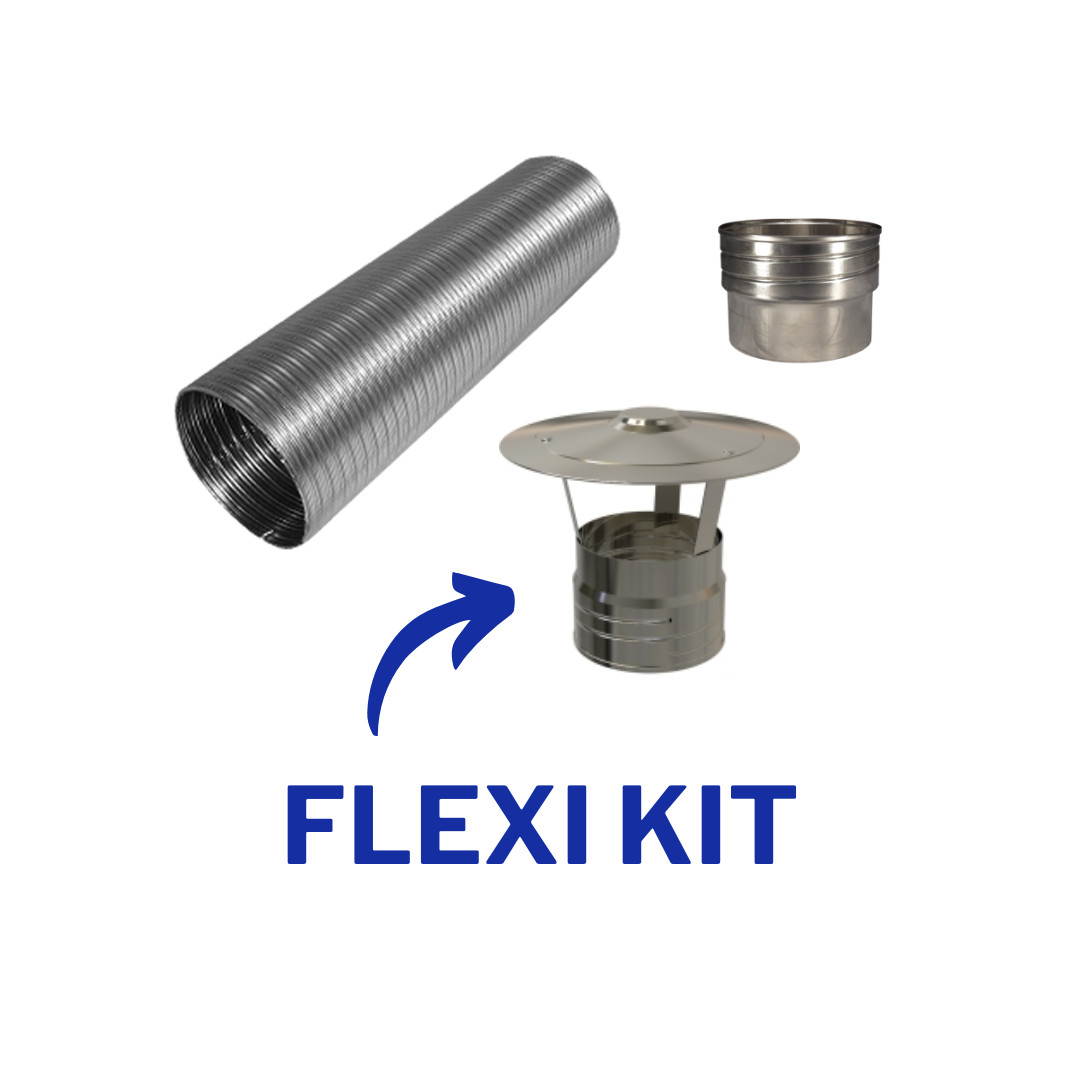 Chimney Flexi Flue Pipe 125mm Kit