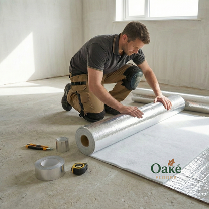 Silver Foil Underlay For Laminate And Semi Solid Flooring