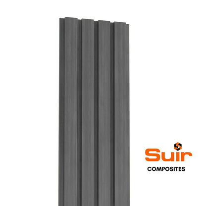 Composite cladding slatted stone grey - main image