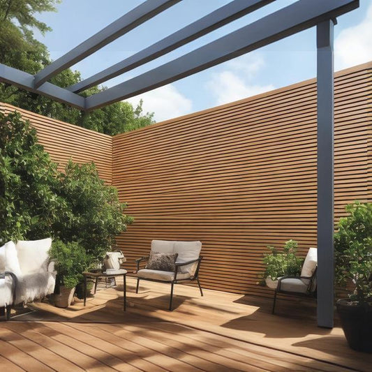 Composite Slatted Cladding Oak