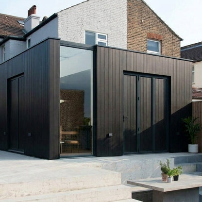 Composite cladding ship lap black - installed