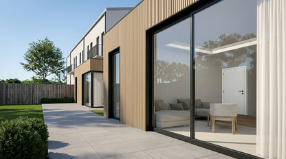 Composite Cladding Slatted Antique Black Inlet