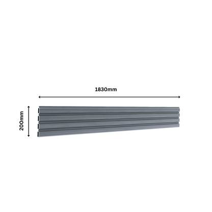 Composite fencing slatted stone grey - style 2