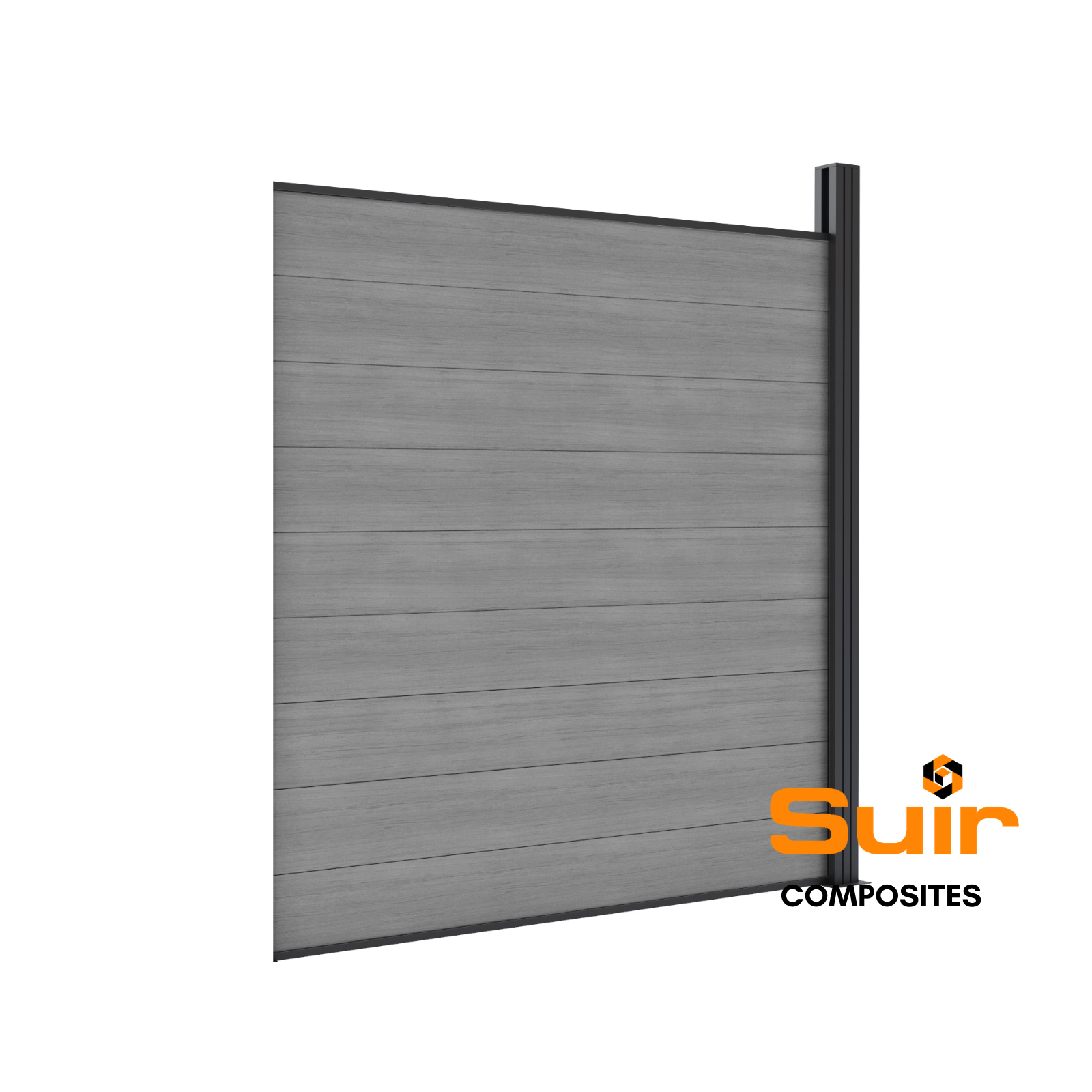 Composite fencing collection stone grey - woodgrain finish