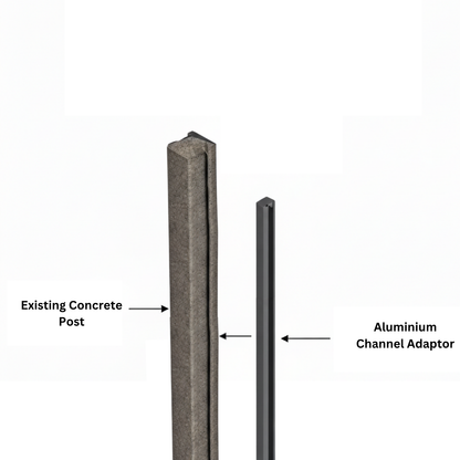 Composite Fencing Concrete Post Adaptor Channel