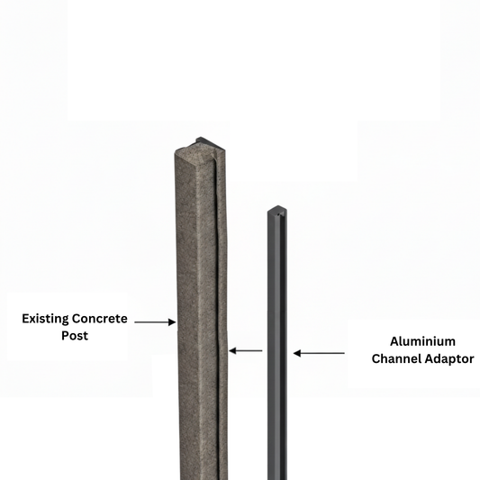 Composite Fencing Concrete Post Adaptor Channel
