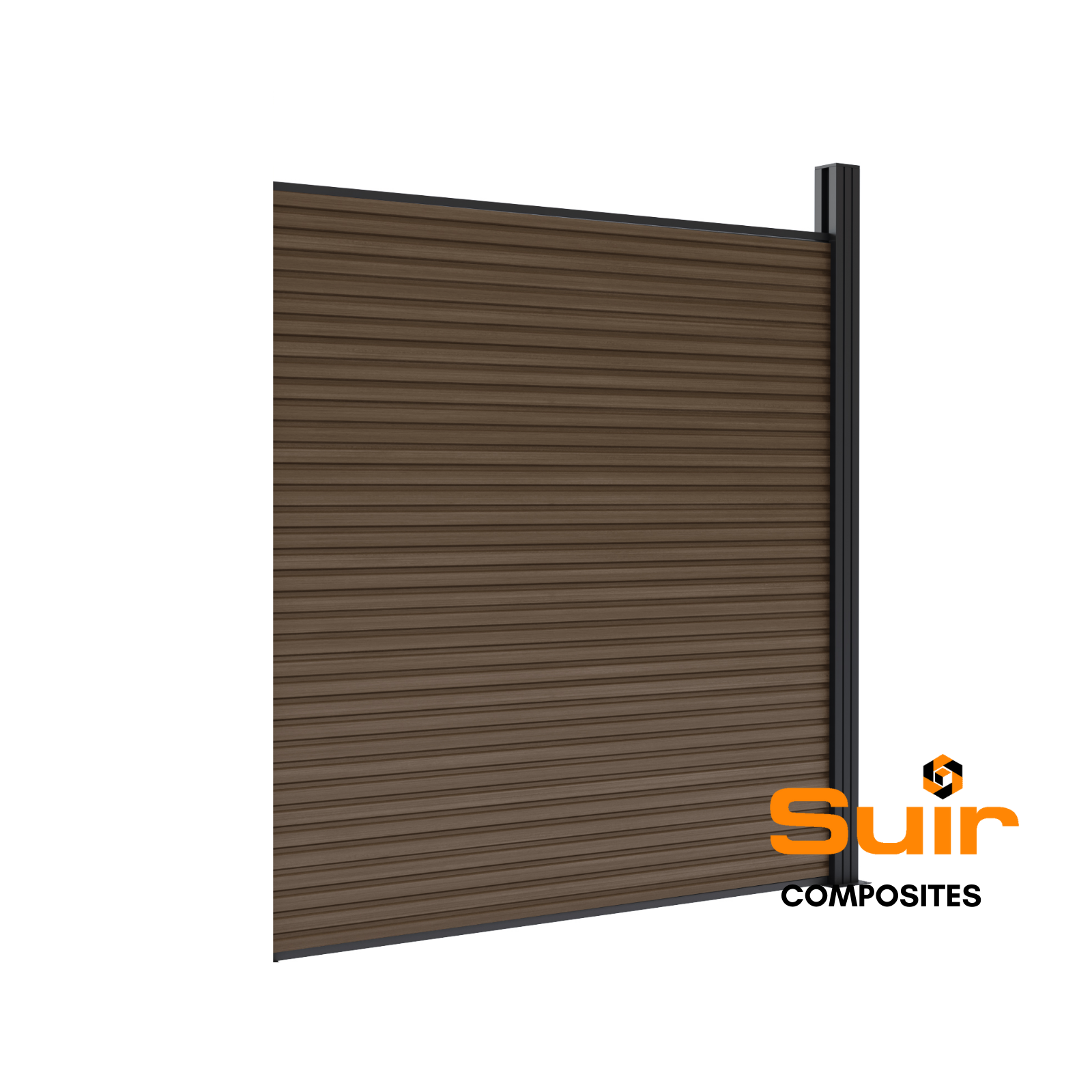 Composite fencing slatted teak