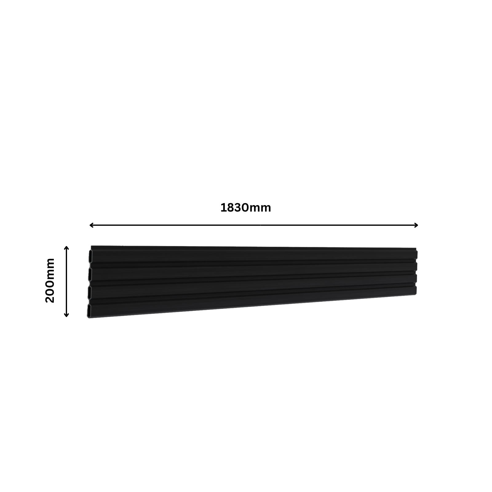 Composite fencing slatted black