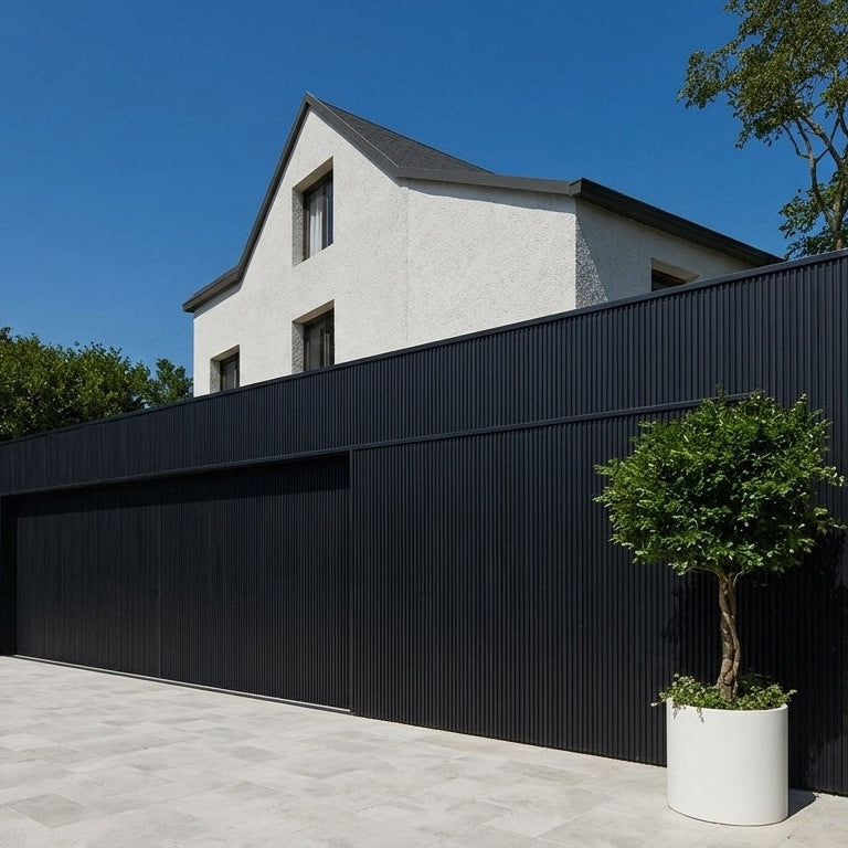 Composite Slatted Cladding Black