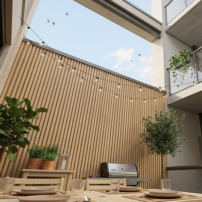 Composite Slatted Cladding Desert Sand