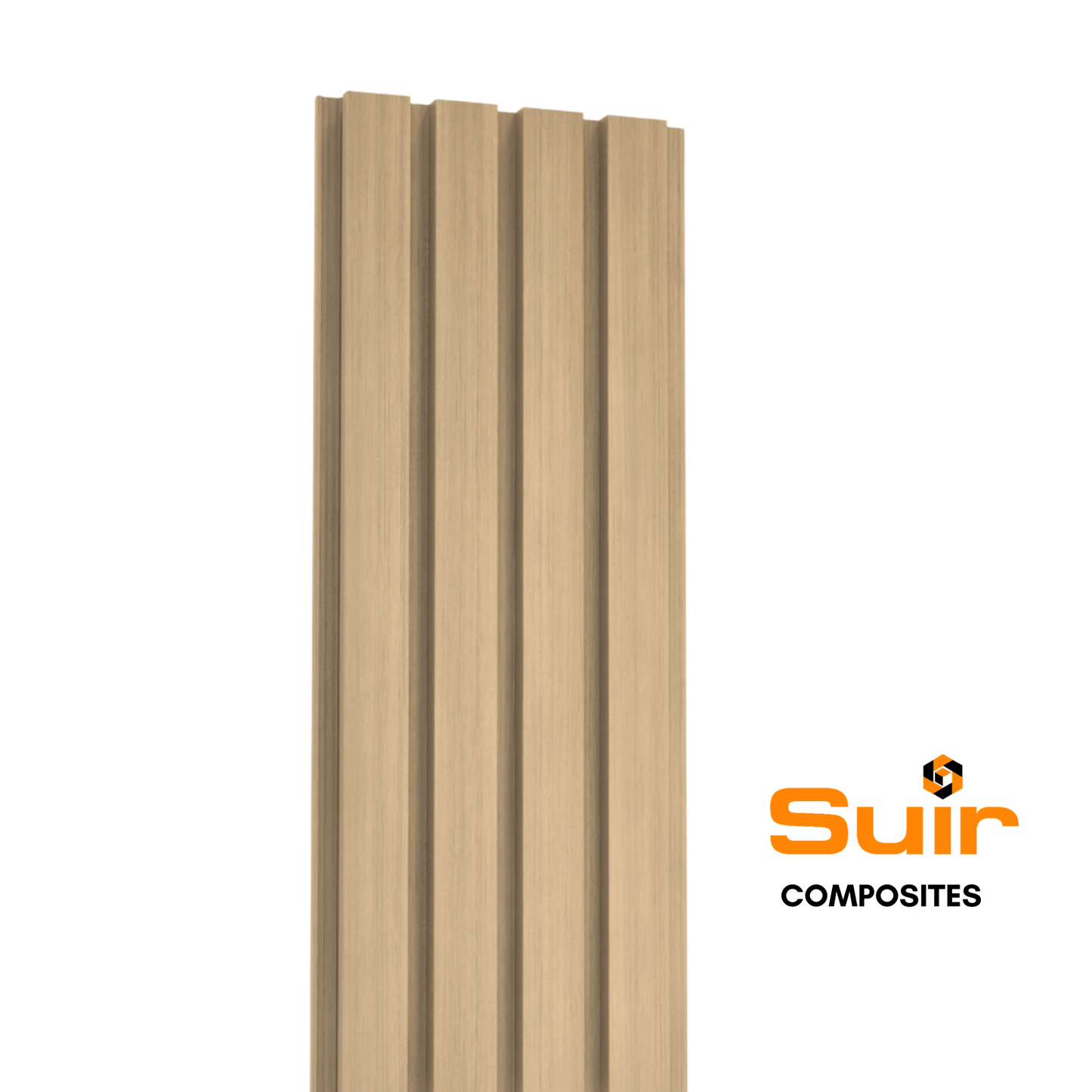 Composite Slatted Cladding Desert Sand