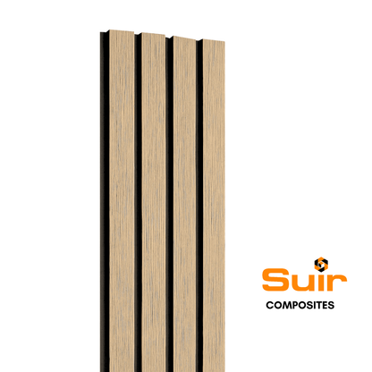 Composite Slatted Cladding Desert Sand Black Inlet