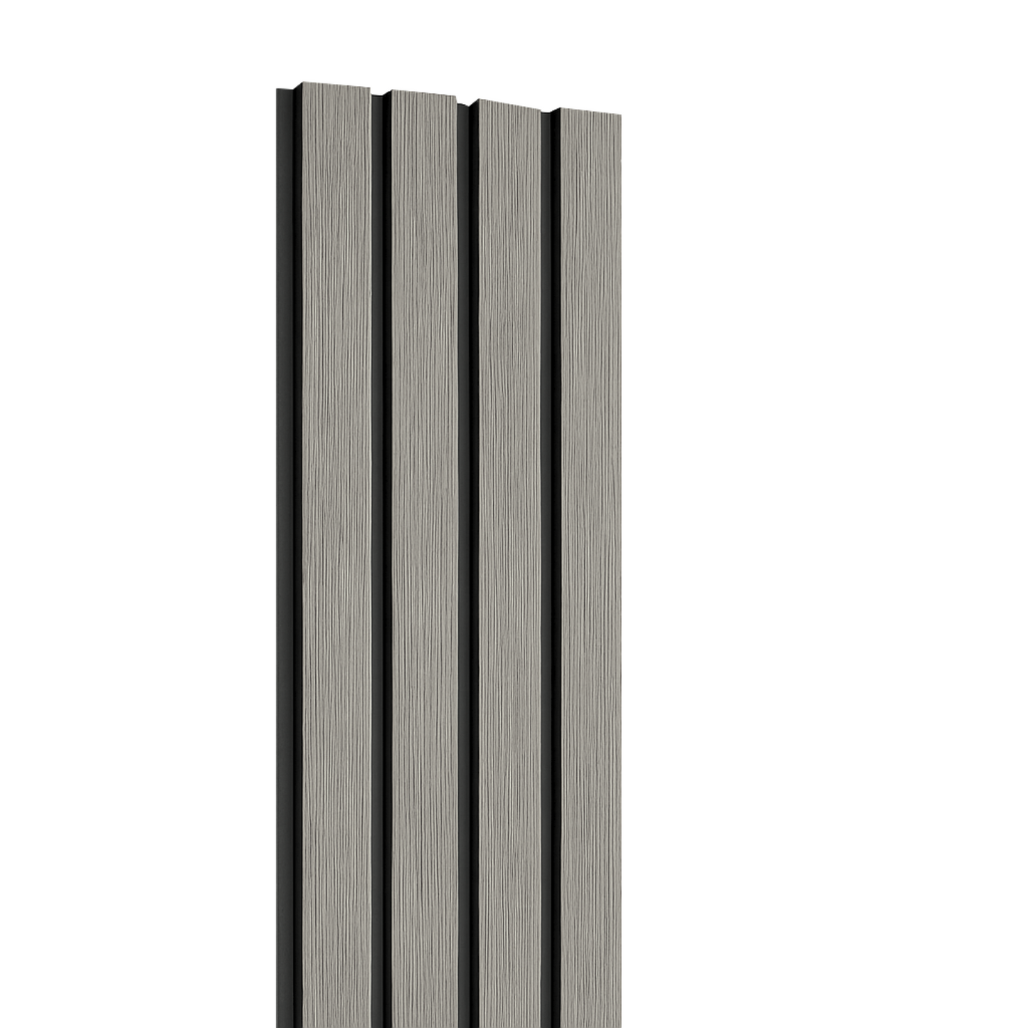 Composite slatted cladding stone grey black inlet - main image