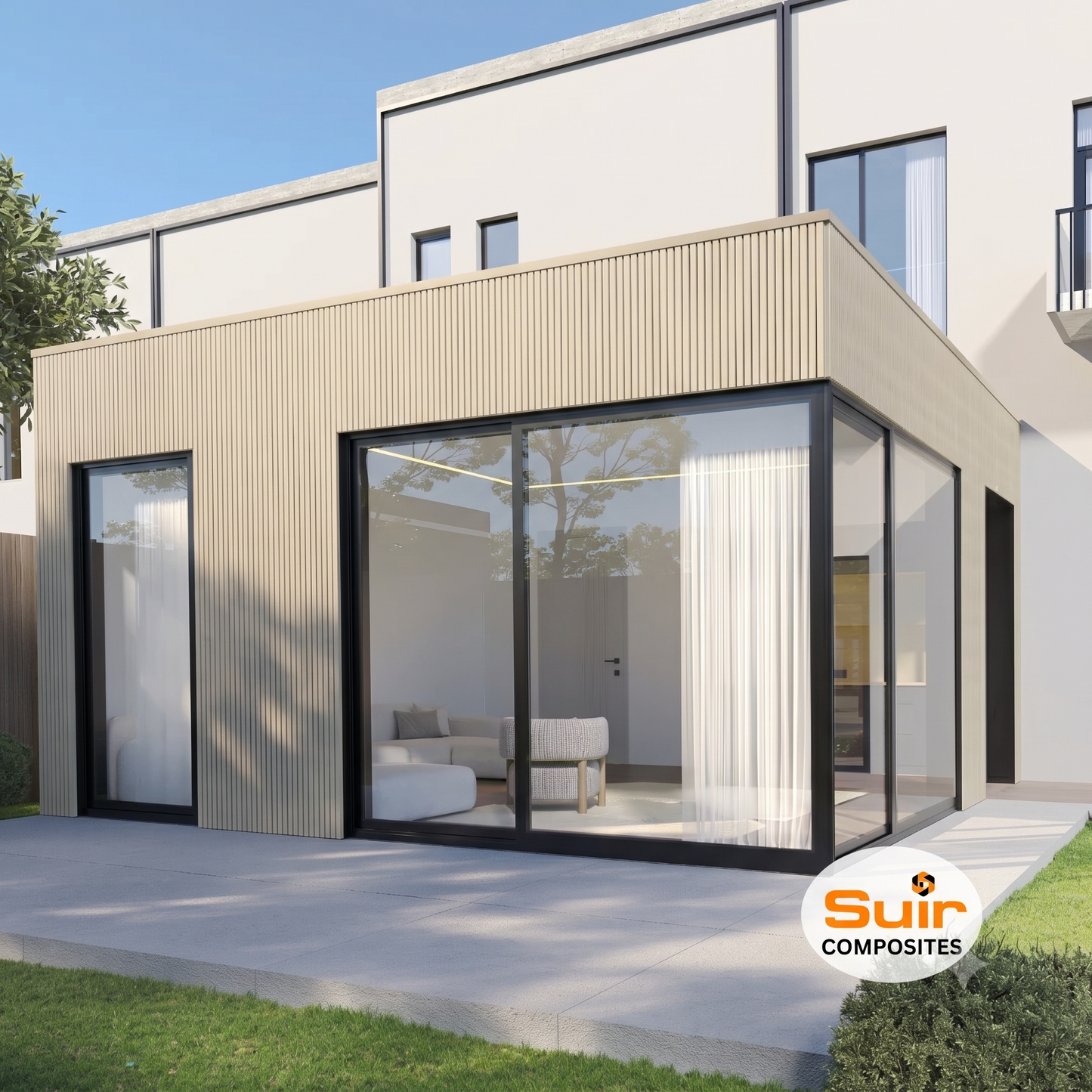 Composite cladding slatted antique - main image