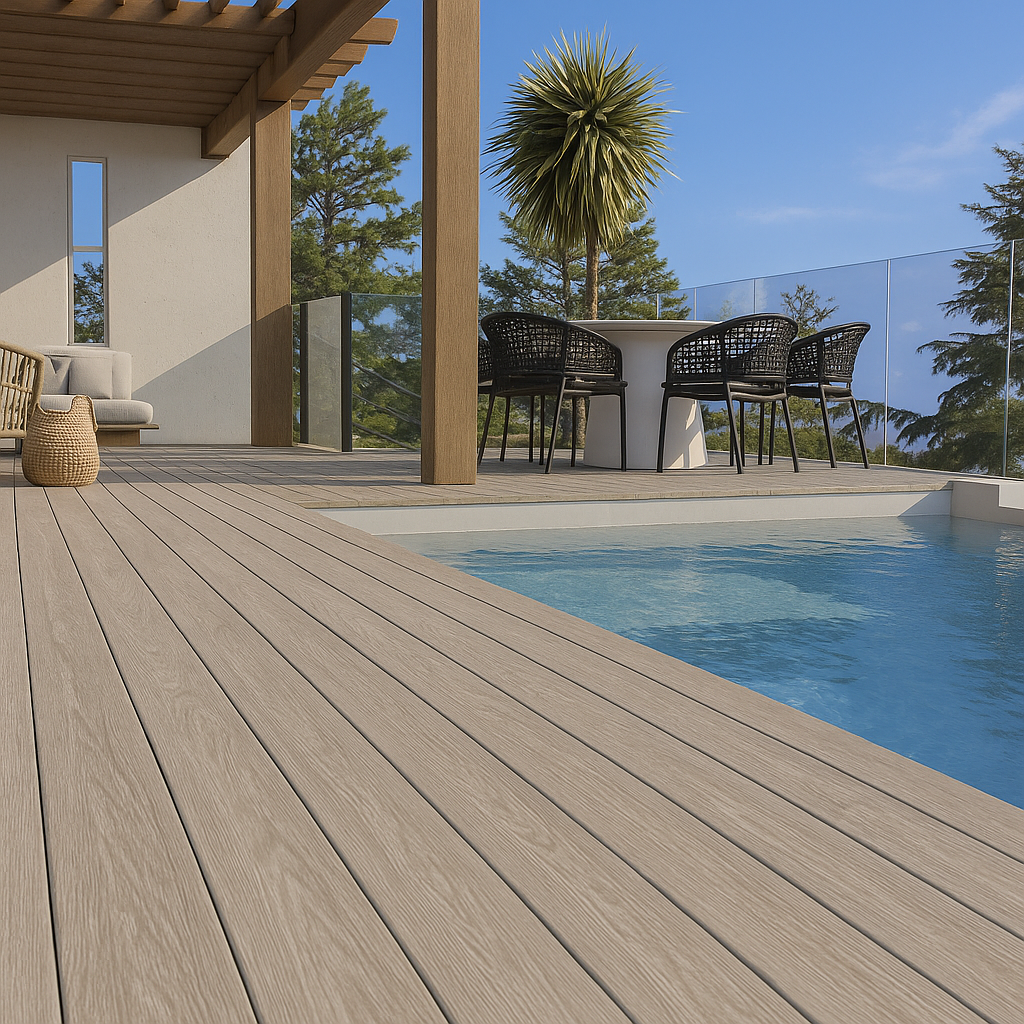 Composite decking Ultra Antique - close-up