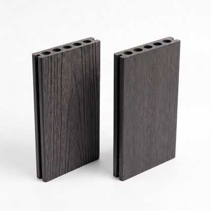Composite decking Ultra Suir Ebony - White Background