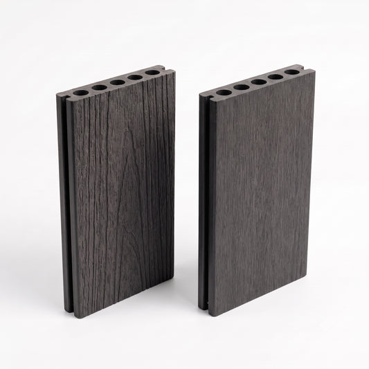 Composite decking Ultra Suir Ebony - White Background