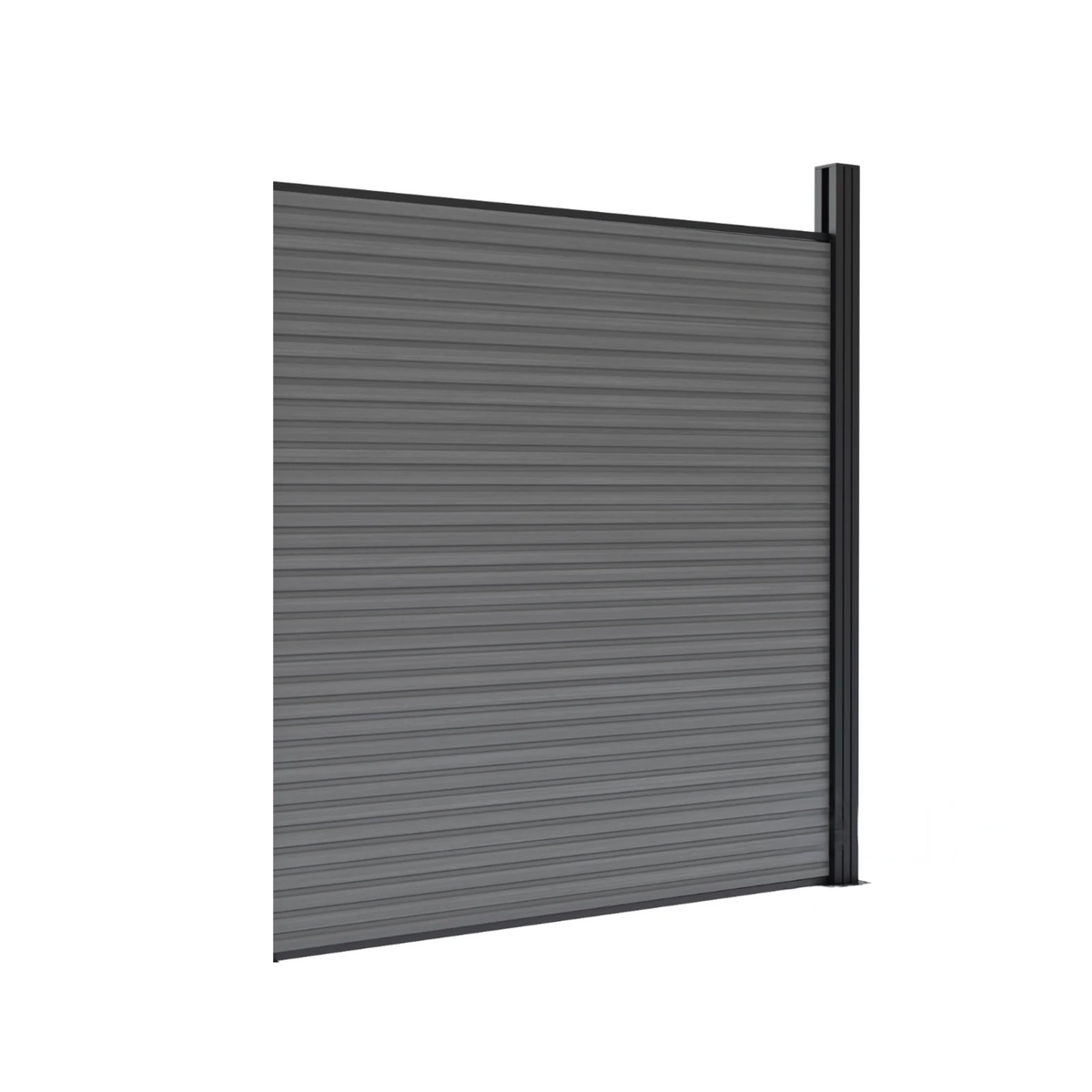 Composite fencing slatted stone grey - style 1 New
