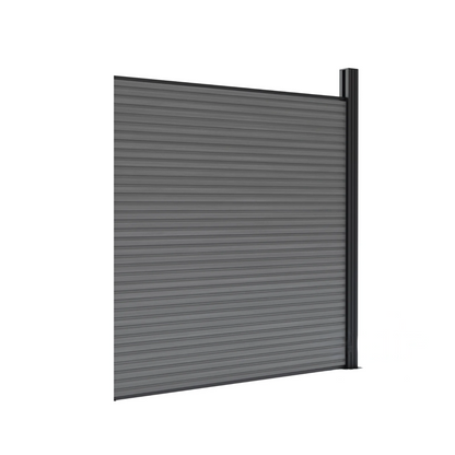 Composite fencing slatted stone grey - style 1 New