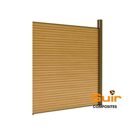 Composite fencing collection desert sand - slatted complete set